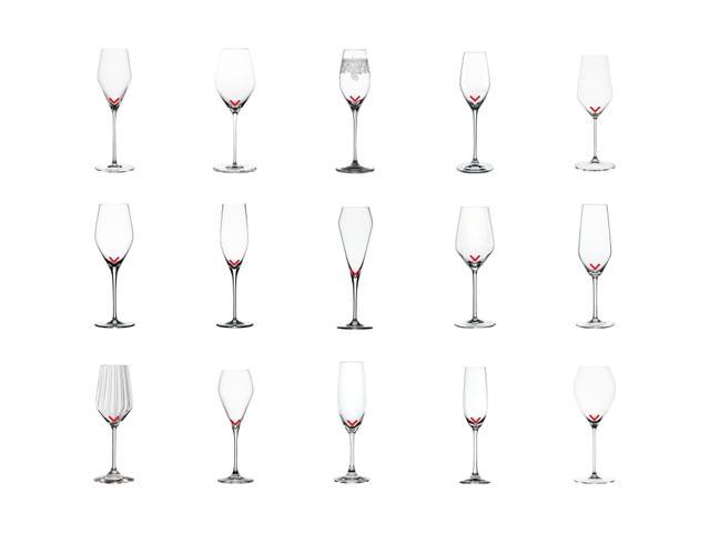 Collage der SPIEGELAU Sekt- und Champagnergläser mit Moussierpunkt